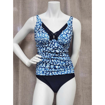 Bikini / Maillot une piece M-71 ( leopard bleu